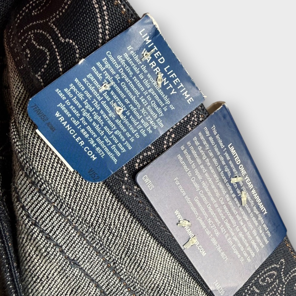 NWT Wrangler Q-Baby Ultimate Riding Jeans Mid Rise Bootcut Dark Blue 15/16 × 32 - Picture 11 of 13